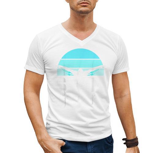 Swim Team Shirt Grandpa Papa Swimming Meet Swimmer Men's V-Neck T-Shirt - SwimGear Co