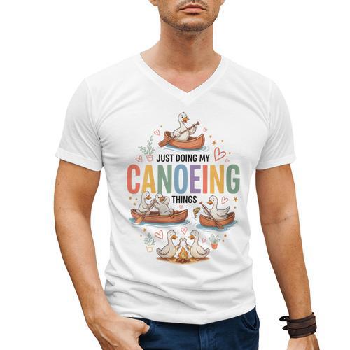 Women's Canoeing Canoe Paddle Water Flatwater Recreational Men's V-Neck T-Shirt - Paddle Life