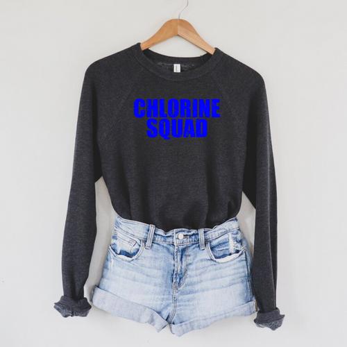 Chlorine Crew Swimming Raglan Sleeve Sweatshirt - SwimGear Co