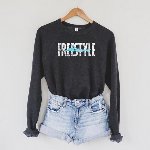 Freestyle Swimming Raglan Sleeve Sweatshirt - SwimGear Co