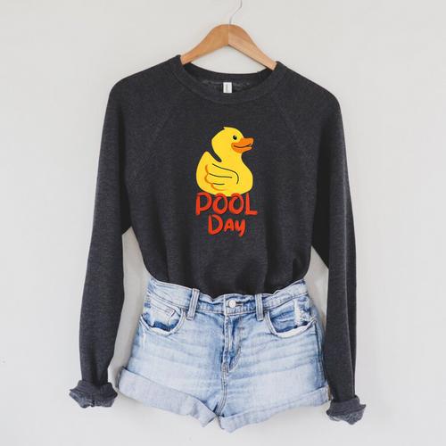 Pool Swimming Day Raglan Sleeve Sweatshirt - SwimGear Co