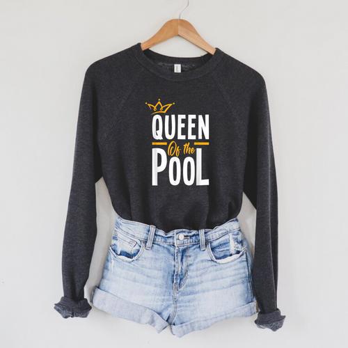 Queen Of The Pool Swimmers Swimming Swimmer Raglan Sleeve Sweatshirt - SwimGear Co