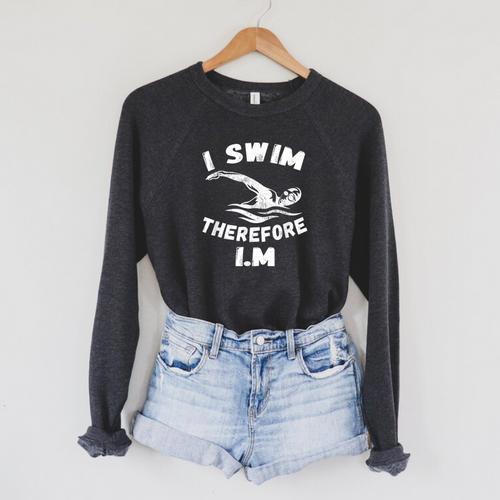 Swimming Competitive Freestyle Swim For Swimmer Raglan Sleeve Sweatshirt - SwimGear Co