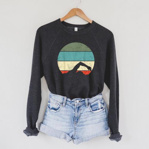 Swimming Raglan Sleeve Sweatshirt - SwimGear Co