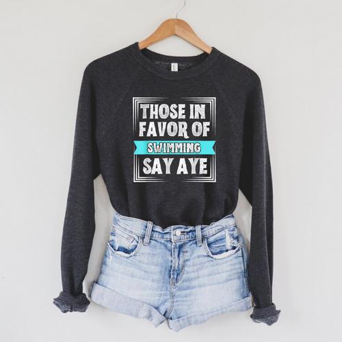 Swimming Swim Swimmer Raglan Sleeve Sweatshirt - SwimGear Co