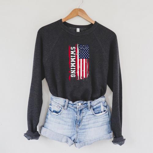 Swimming And Swimmers Raglan Sleeve Sweatshirt - SwimGear Co