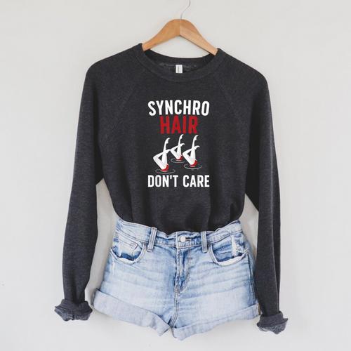 Synchronized Swimming Art For Men Women Synchronized Swim Raglan Sleeve Sweatshirt - SwimGear Co