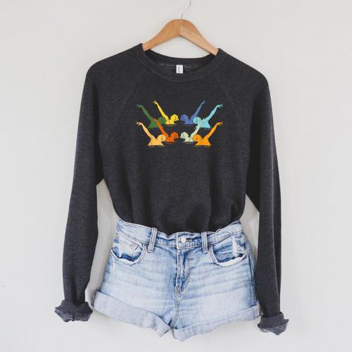 Vintage Synchronized Swimming Artistic Swimming Raglan Sleeve Sweatshirt - SwimGear Co