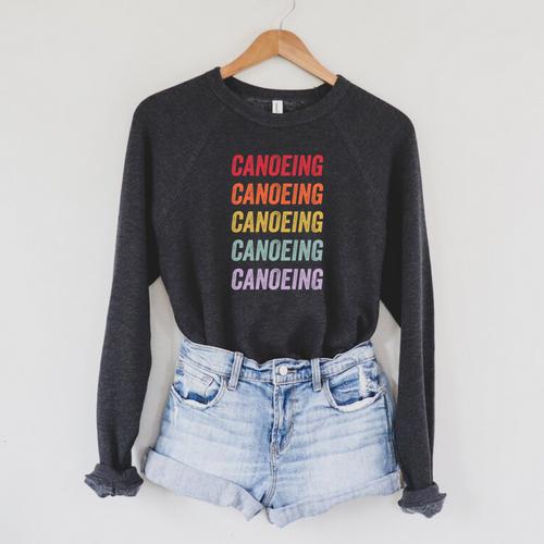 Canoeing Sweatshirt Raglan Sleeve Sweatshirt - Paddle Life