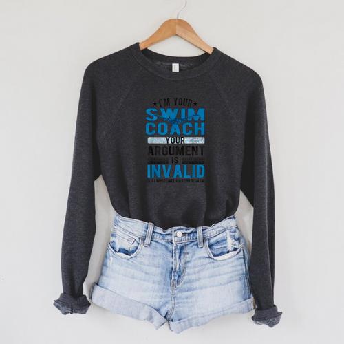 Swim Coach Swimming Coach Raglan Sleeve Sweatshirt - SwimGear Co