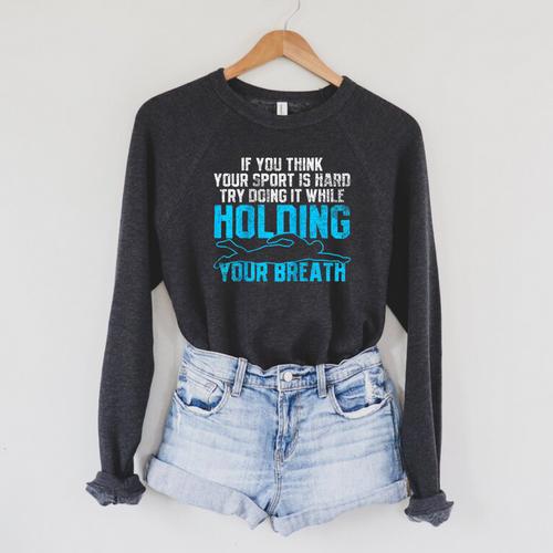 Swimming Swimmer Raglan Baseball Tee Raglan Sleeve Sweatshirt - SwimGear Co