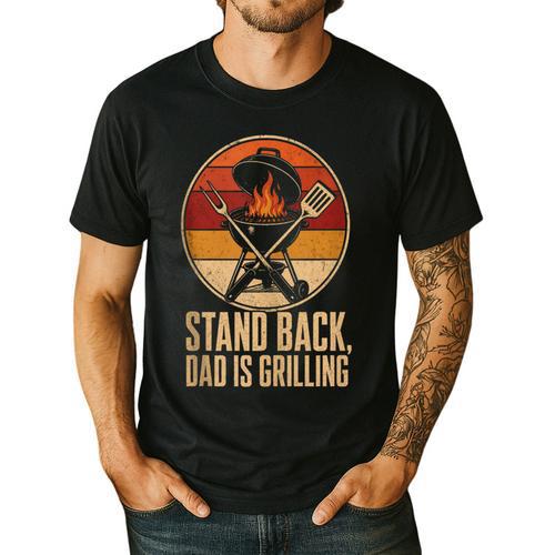 BBQ Dad Stand Back Dad Is Grilling Men's Casual T-Shirt - BBQ Dad Merch