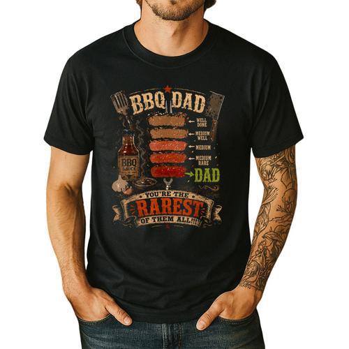 BBQ Shirt Steak BBQ Dad You'Re The Rarest Of Them All Men's Casual T-Shirt - BBQ Dad Merch