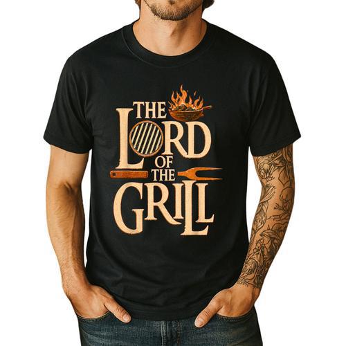Lord Of The Grill BBQ Daddy Nerd Dad Men's Casual T-Shirt - BBQ Dad Merch