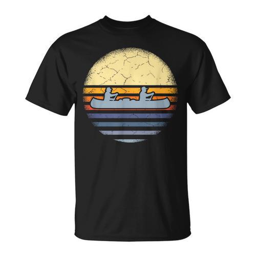Canoe Canoeing Vintage Sunset T-Shirt - Paddle Life
