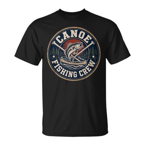 Canoe Fishing Crew Vintage Bass Paddles T-Shirt - Paddle Life