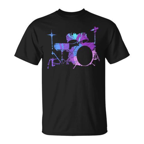 Cool Drum Kit Percussion Vintage Retro Drummer Costume T-Shirt - Downbeat Supply