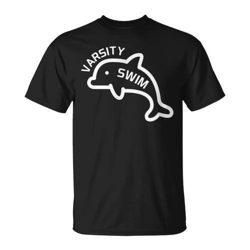 Dolphin Dolfin Varsity Swim Swim Team Swim Club Swimming T-Shirt - SwimGear Co