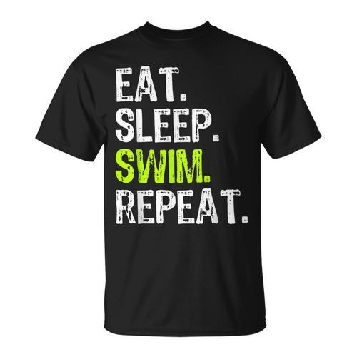 Eat Sleep Swim Repeat Swimming Swimmer Cool T-Shirt - SwimGear Co