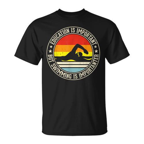 Education Is Important But Swimming Is Importanter T-Shirt - SwimGear Co