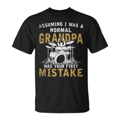 Grandpa Drummer Father's Day Drum Kit T-Shirt - Downbeat Supply