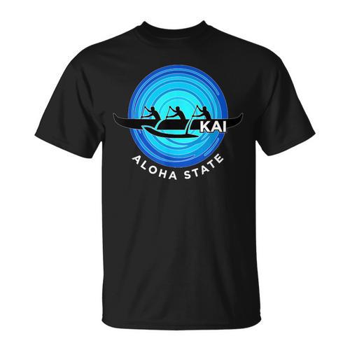 Kai Outrigger Canoe Hawaii Aloha State Paddling Retro T-Shirt - Paddle Life