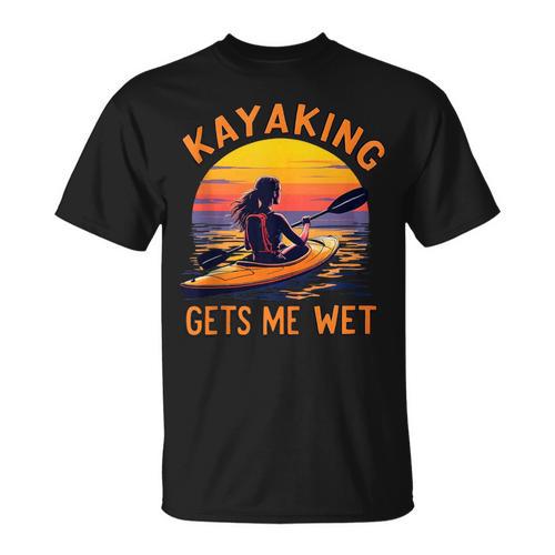 Kayaking Gets Me Wet Kayak Paddling Canoe Adult Joke Sleeveless T-Shirt - Paddle Life