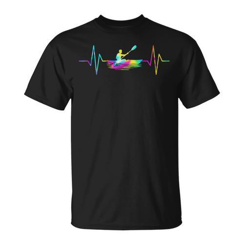 Kayaking Heartbeat Tie Dye Canoe Boating Kayaks T-Shirt - Paddle Life