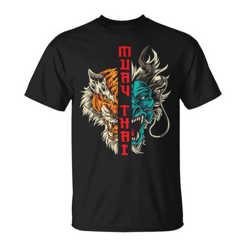Muay Thai Thai Boxing Dragon Tiger T-Shirt - Nak Muay Co.