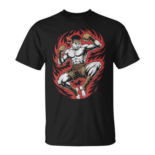 Muay Thai Elbow Strike Silhouette Minimal Clean Sport T-Shirt - Nak Muay Co.