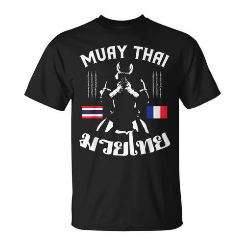 Muay Thai France French Flag Martial Arts Thai Boxing Coach T-Shirt - Nak Muay Co.