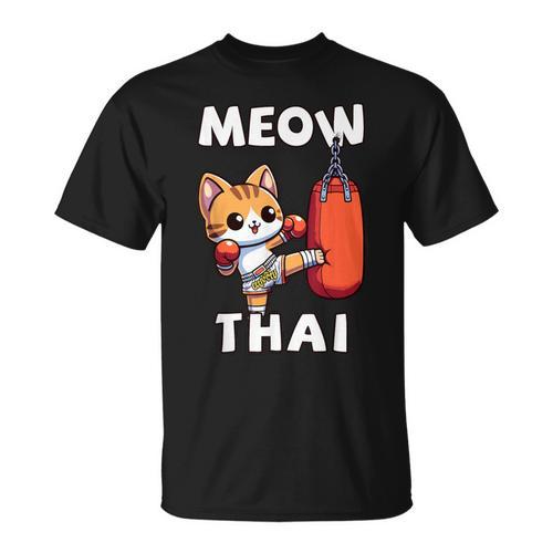 Muay Thai Meow Thai Thai Boxing For Boys Muay Thai Cat T-Shirt - Nak Muay Co.