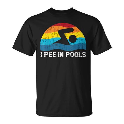I Pee In Pools Swimmer Swimming Coach Player Graphic T-Shirt - SwimGear Co