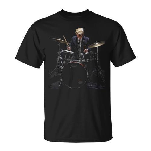 Percussion Player Drumset Retro Drum Kit Percussionist Trump Drummer Drums 2024 -Adults T-Shirt - Downbeat Supply