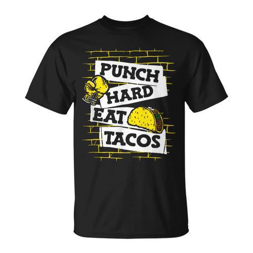 Punch Hard Eat Tacos Professional Boxer Muay Thai Boxing T-Shirt - Nak Muay Co.