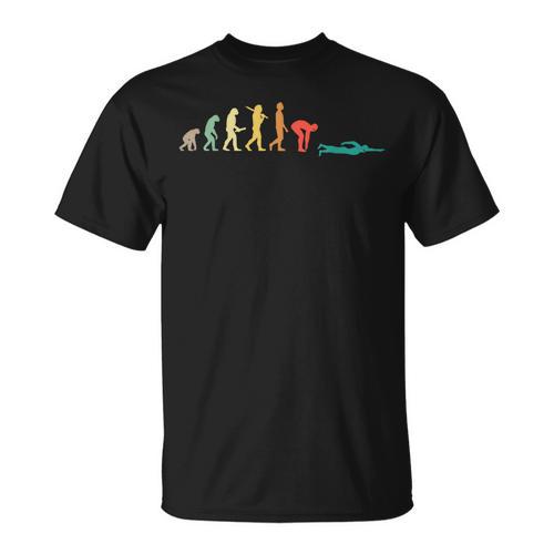 Retro Swimming Evolution For Swimmers Small T-Shirt - SwimGear Co