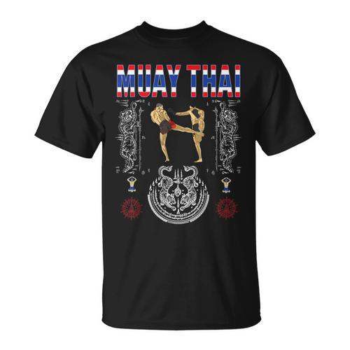 Sawadee Thai Traditional Sak Yant Thai Twin Tiger Muay Thai T-Shirt - Nak Muay Co.