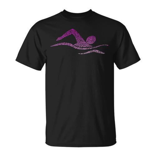 Silhouette Icon Swimmer Stuff Girls Swimming T-Shirt - SwimGear Co