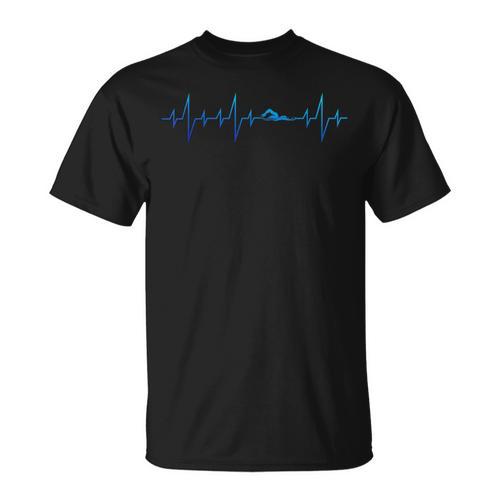 Sports Swimming Club Hobby Swimmer Heartbeat Swimming T-Shirt - SwimGear Co