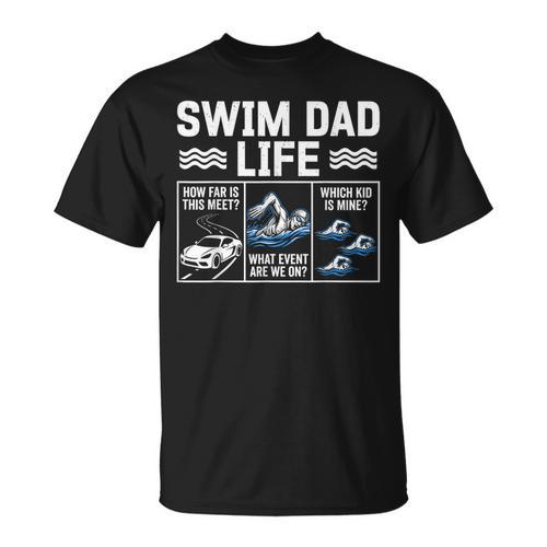 Swim Dad Life Swimmer Father's Day Swimming Daddy T-Shirt - SwimGear Co