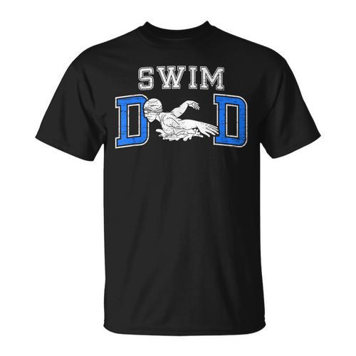 Swim Dad Of A Swimmer Dad Proud Swim Father Swimming Dad T-Shirt - SwimGear Co