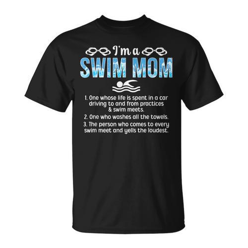 Swim Mom Definition Swimming Mom Of A Swimmer Mama T-Shirt - SwimGear Co