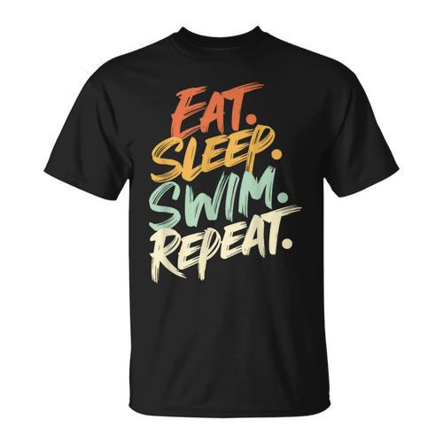 Swimmer Eat Sleep Swim Repeat I Swimming T-Shirt - SwimGear Co