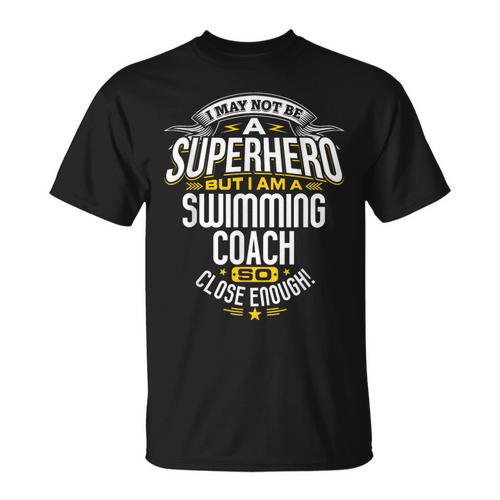 Swimming Coach TShirt Idea Superhero Swimming Shirt T-Shirt - SwimGear Co