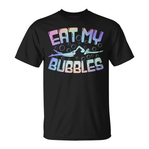 Swimming Eat My Bubbles Swim Watercolour T-Shirt - SwimGear Co
