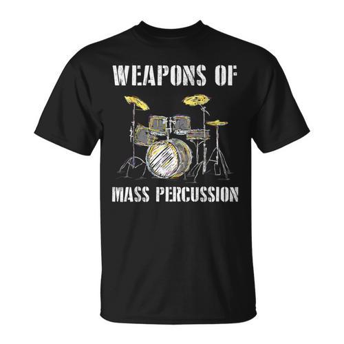 Weapons Of Mass Percussion Band Best Drummer Drum Kit T-Shirt - Downbeat Supply
