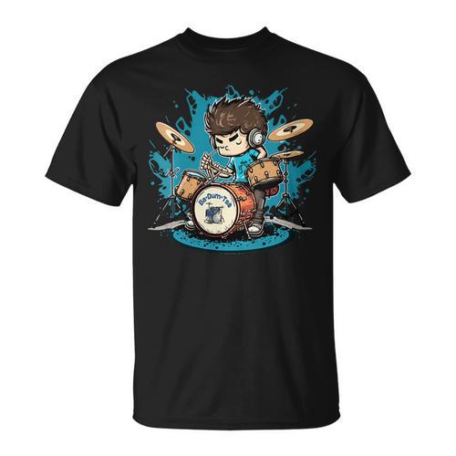 Women's Drum Set Drumming Drummers Drum Kits Music T-Shirt - Downbeat Supply