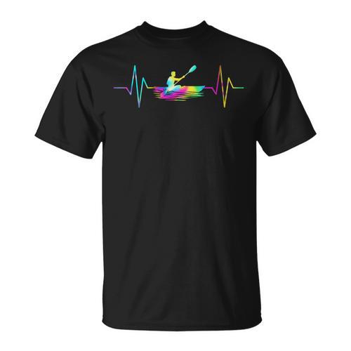 Women's Kayaking Heartbeat Tie Dye Canoe Boating Kayaks T-Shirt - Paddle Life