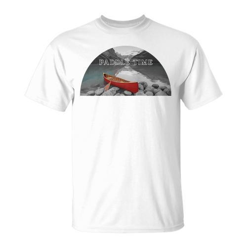Canoe Lover Time To Paddle Raglan Baseball Tee T-Shirt - Paddle Life