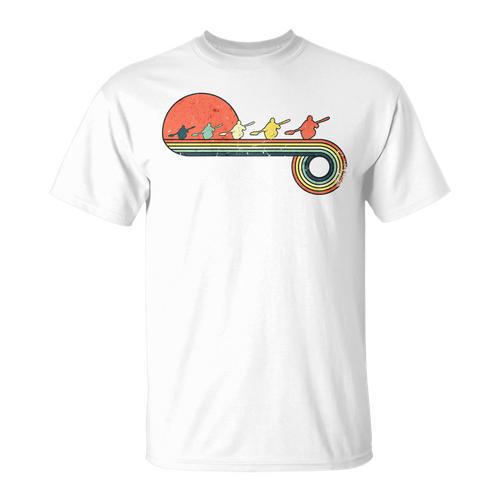 Canoe Retro Vintage Sunset Rainbow Raglan Baseball Tee T-Shirt - Paddle Life